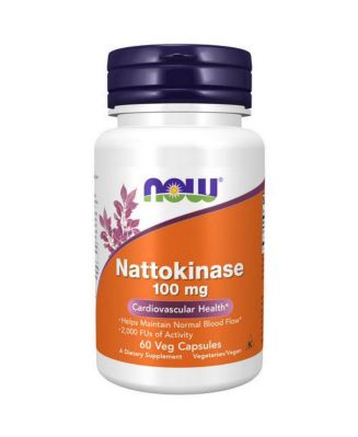 Now Foods Nattokinase 100mg - 60 Gélules Végétales, Complément Enzymatique - Neuf, Fabriqué Aux USA