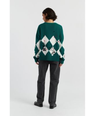 Women's Wool Cashmere Peanuts Poker Cardigan