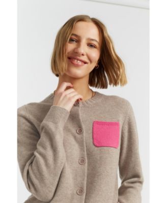 Women's Wool Cashmere Contract Pocket Cardigan