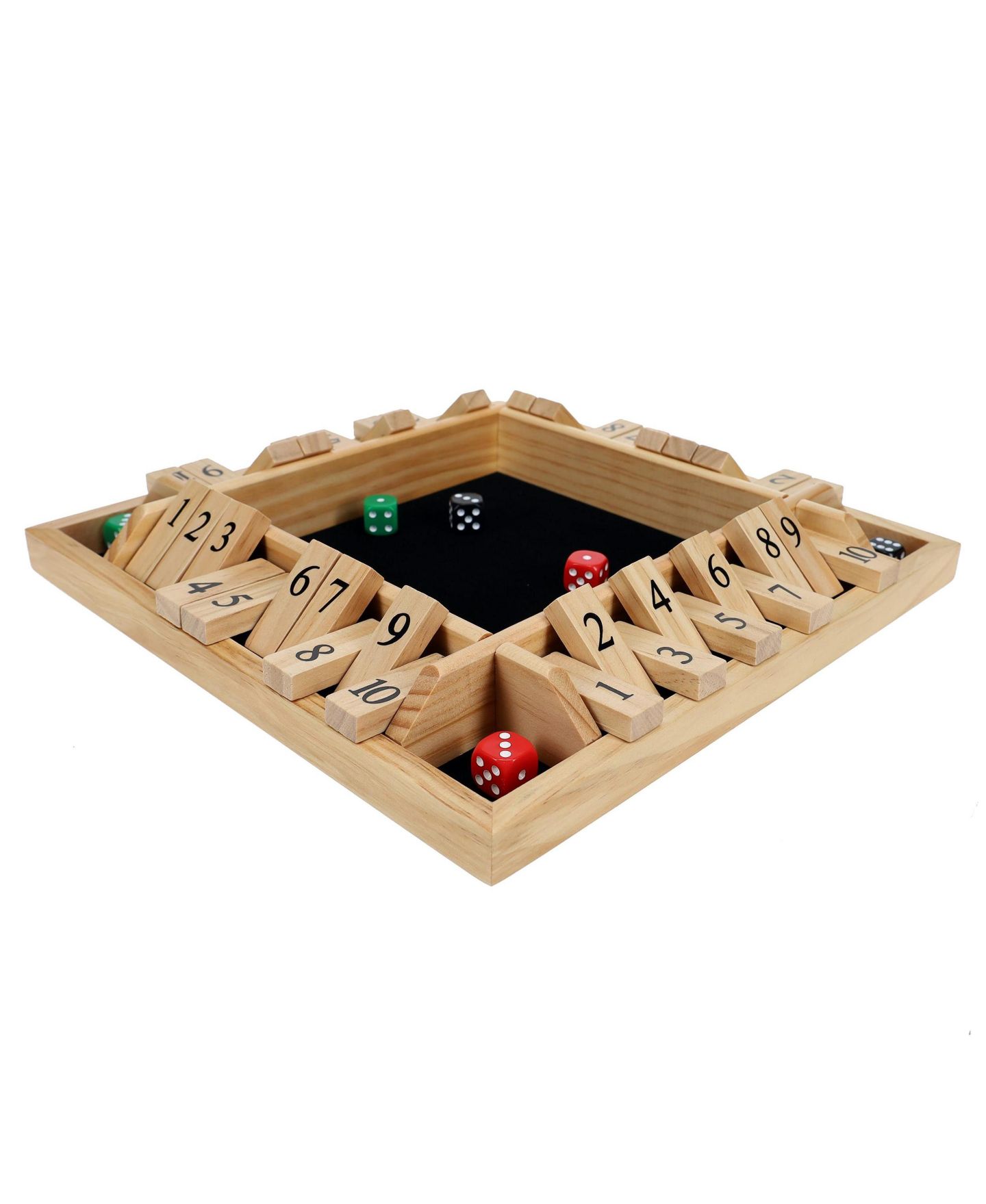 Детская настольная игра Pacific Shore Games Shut the Box 4-Player Board Game, Ages 14+, цвет: Натуральный — фото 4