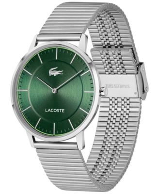 Men's Crocorigin Silver Tone Stainless Steel Bracelet Watch, 40.5mm