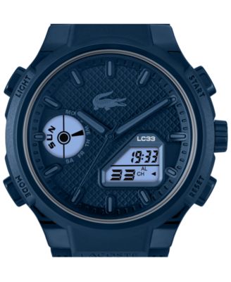 Men's LC33 Navy Silicone Strap Watch, 44.8mm