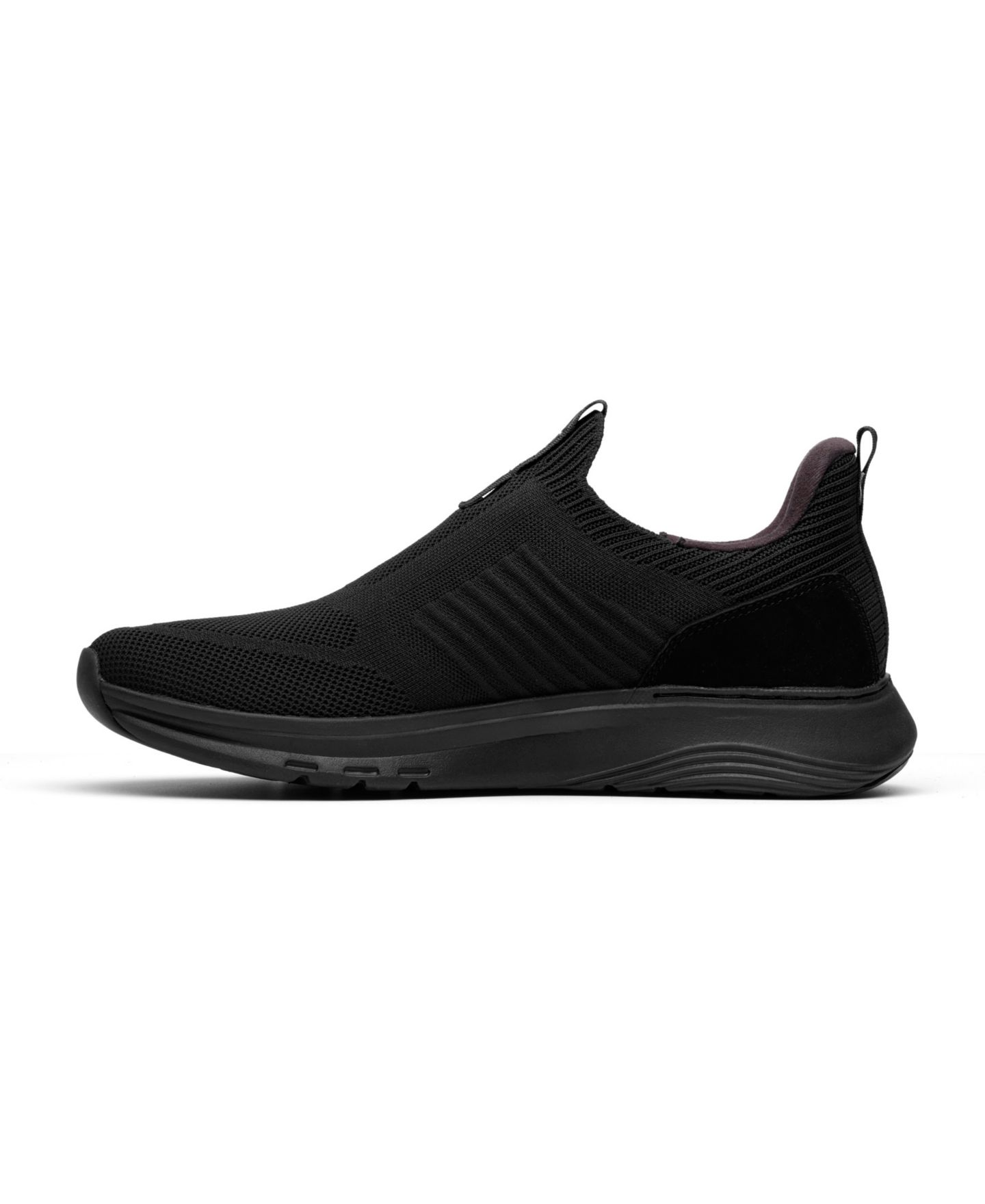 Мужские кроссовки Clarks Motion Trek IN Casual Slip On, цвет: Чёрный вязаный — фото 4
