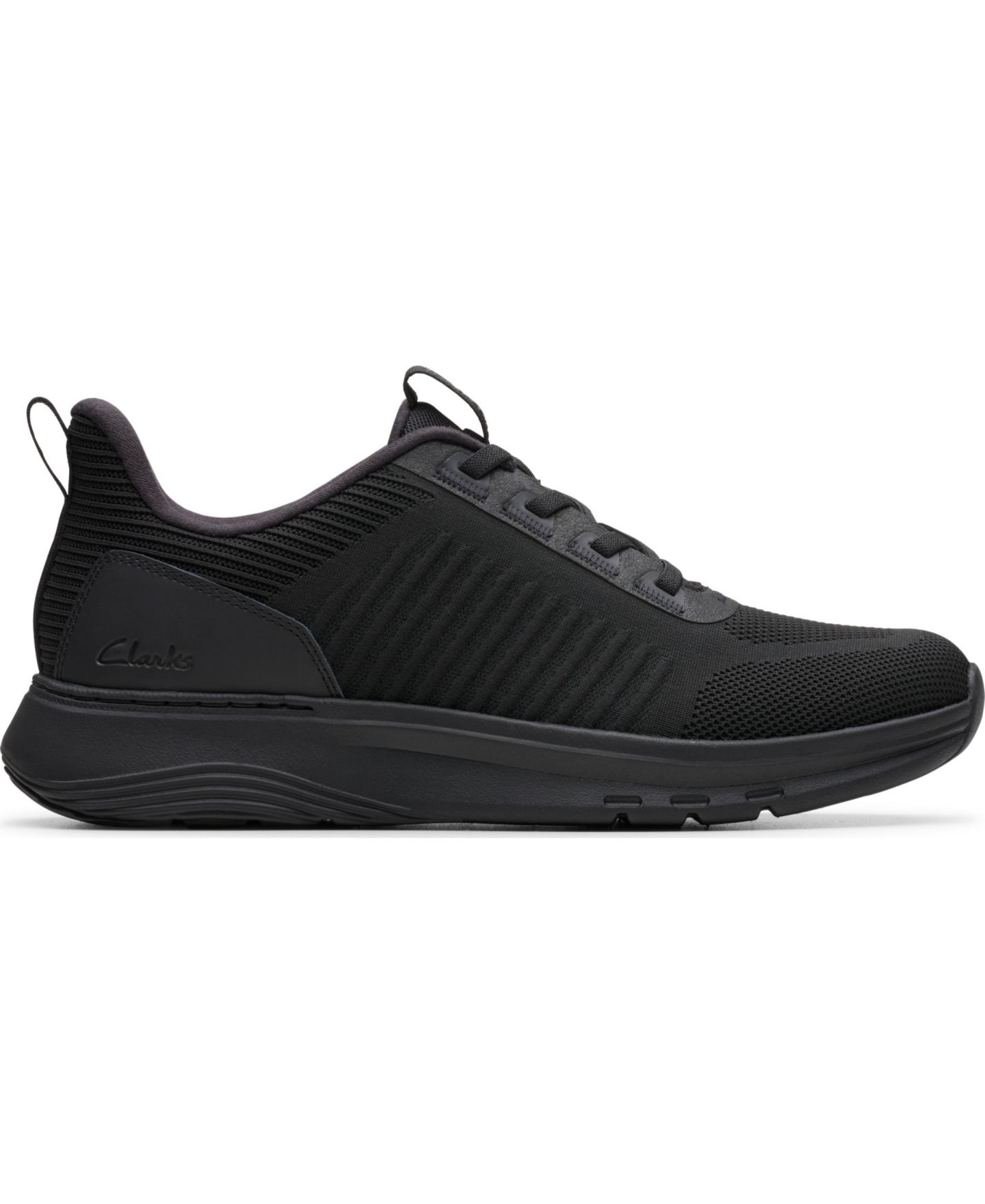Мужские кроссовки Clarks Motion Trek LT Casual Lace Up, цвет: Чёрный вязаный — фото 2