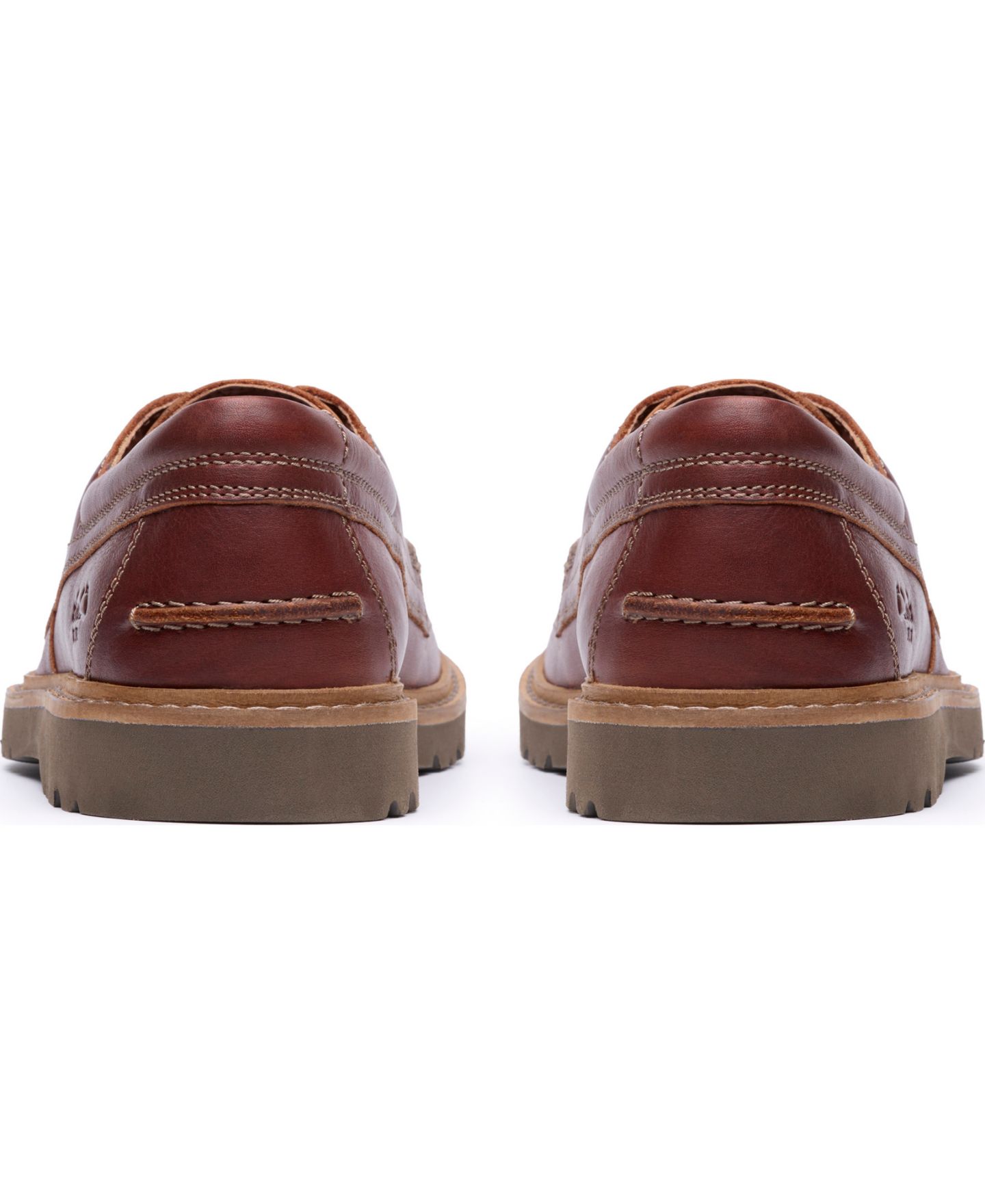 Мужские туфли Clarks Weltridge Moc Toe Casual Lace Up, цвет: Рыжевато-коричневый кожаный — фото 5