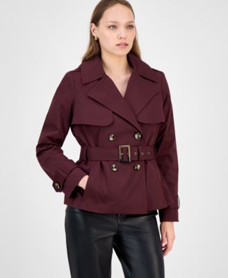 Women's Double-Breasted Belted Trench Coat, Exclusively at Macy's