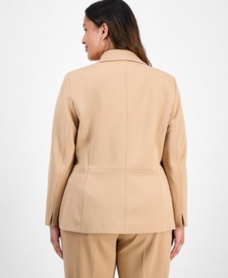 Plus Size Single-Button Blazer