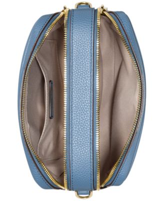 Michael Kors Bryant Medium Leather Double Zip Chain Camera Crossbody