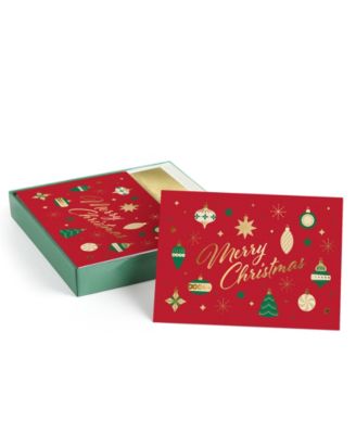 Retro Ornaments Holiday Boxed Cards