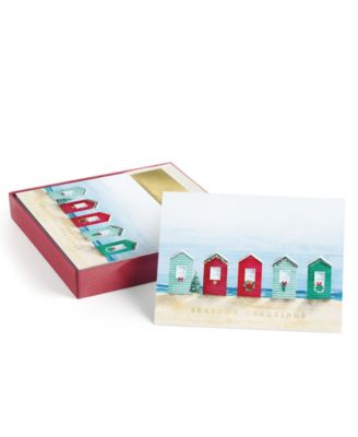Beach Bungalows Holiday Boxed Cards