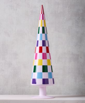 Whimsy Medium Rainbow Check Tree, Macy's Exclusive 