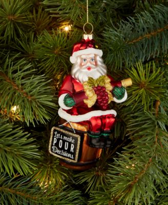 Spirits Santa With Wine Ornament, Macy's Exclusive 