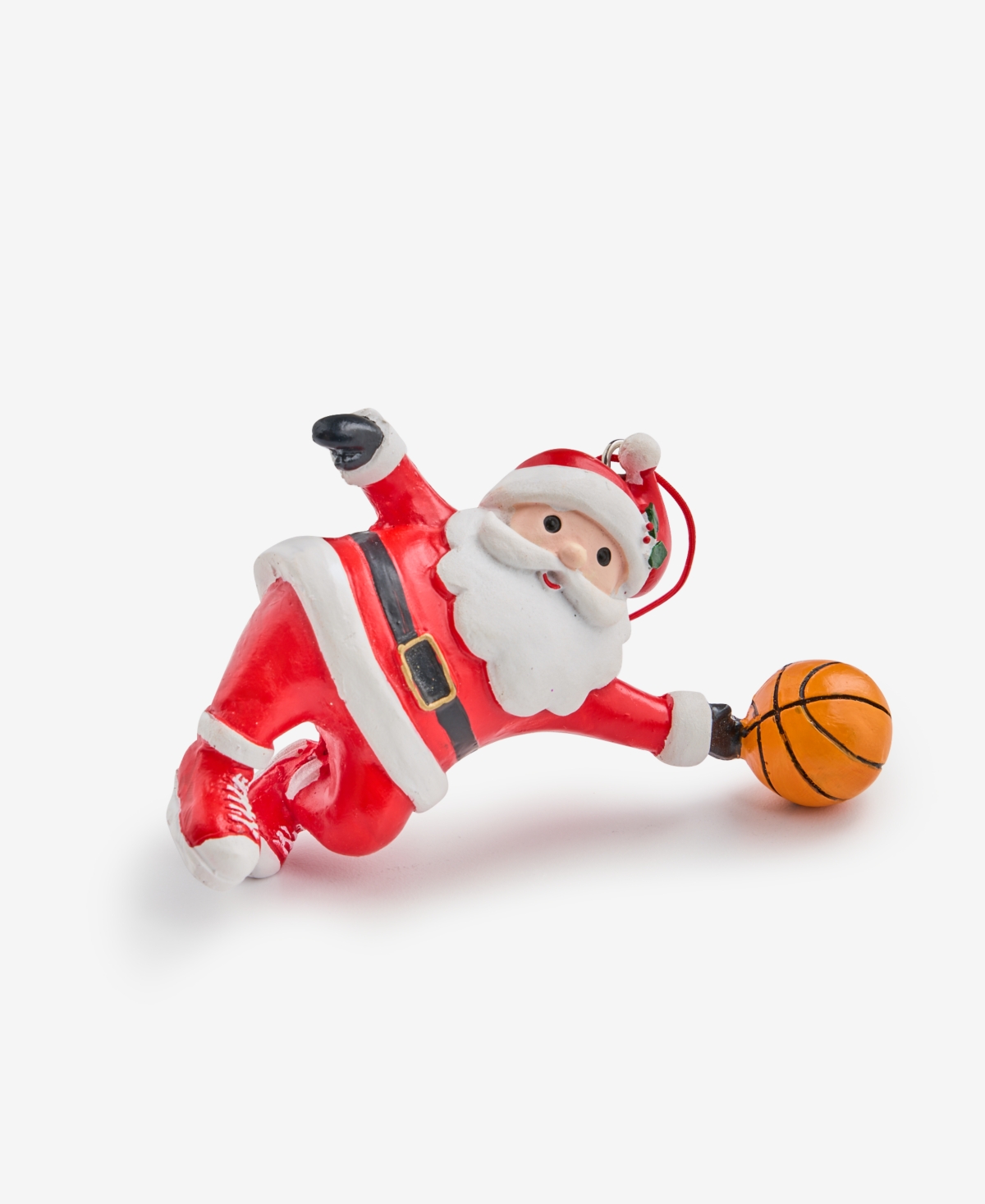 Holiday Lane Sports Basketball Santa Ornament, Macy's Exclusive In Transparent
