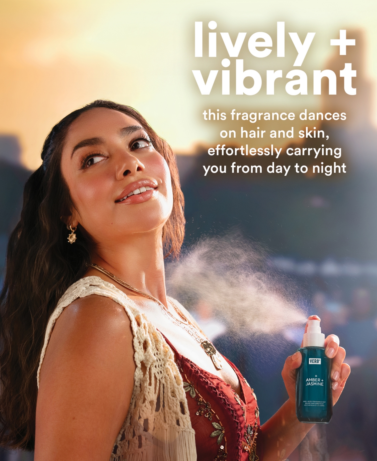 Verb Amber + Jasmine Hair & Body Fragrance Mist, 5 Oz. In Transparent