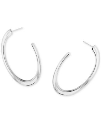 Medium Modern Purity C-Hoop Earrings, 1.97"