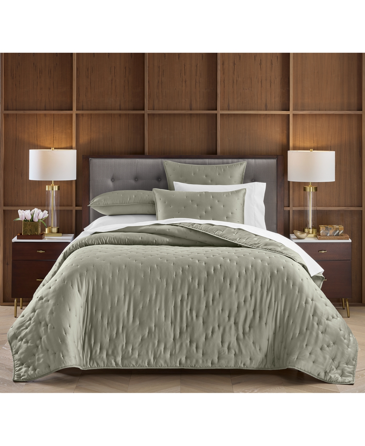 Hotel Collection Lyocell 3-pc. Coverlet Set, King, Macy's Exclusive In Green