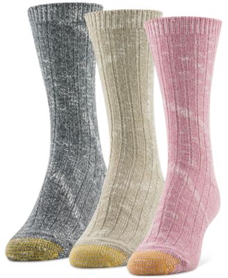 Gold Toe - Women's 3-Pk. Supersoft Slub Crew Socks