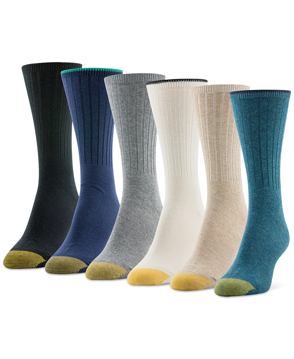 Gold Toe Women's 6-pk. Ribbed Crew Socks 4585f5 In Multi