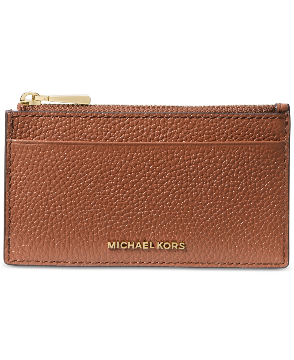 Michael Kors Jet Set Leather Zip Key Card Case - Husk