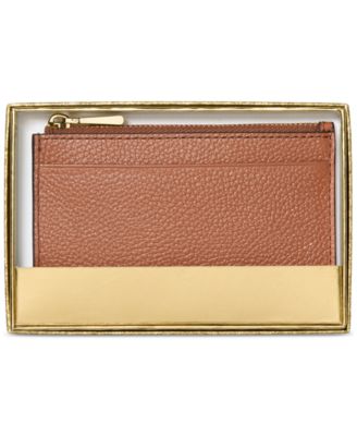 Michael Kors Jet Set Leather Zip Key Card Case