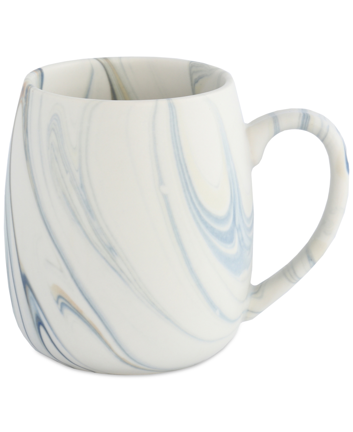 Lorren Home Trends Marble Pattern Mugs, Set Of 4 In Sand