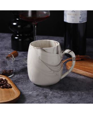 Marble Pattern Mugs, Set of 4