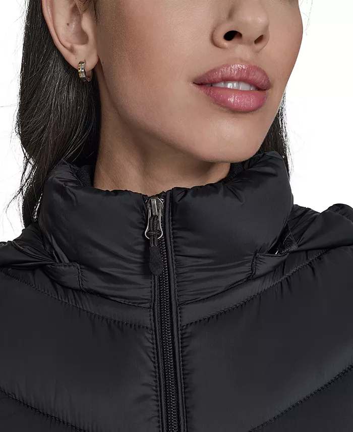 Women's Packable Hooded Puffer Vest - thumbnail 9