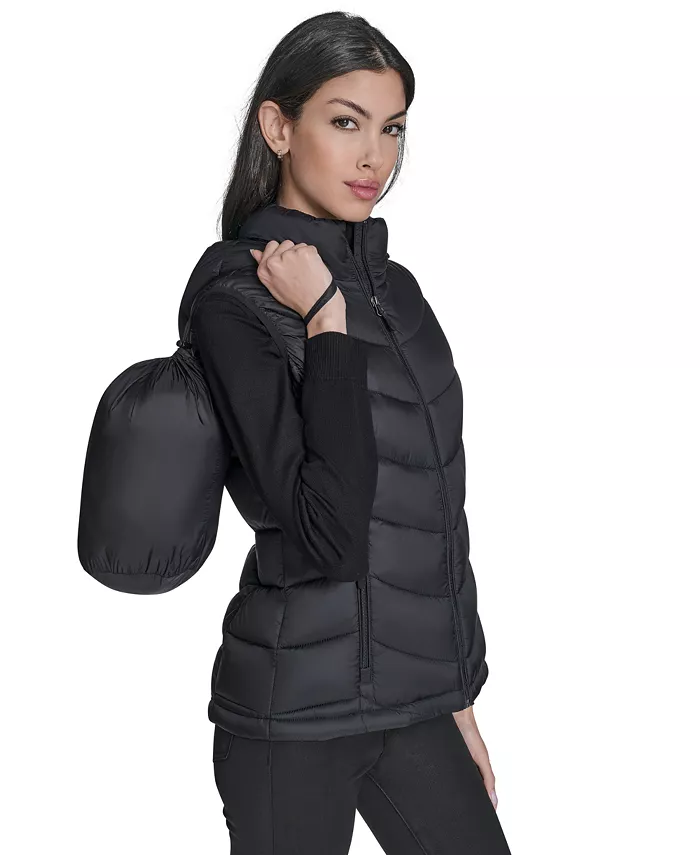 Women's Packable Hooded Puffer Vest - thumbnail 5