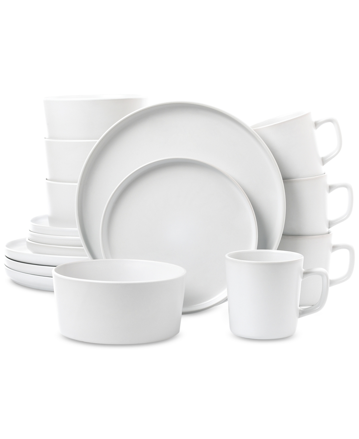 White 16-Pc. Dinnerware Set, Service for 4 - White