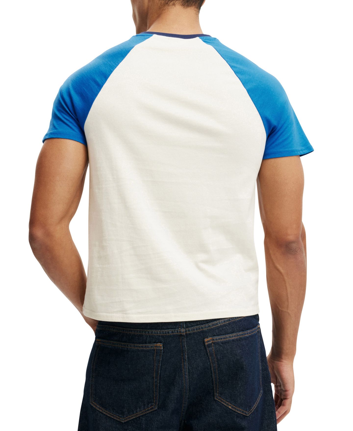 Мужская футболка Cotton On Baby T-Shirt, цвет: Кремовый / Синий — фото 4