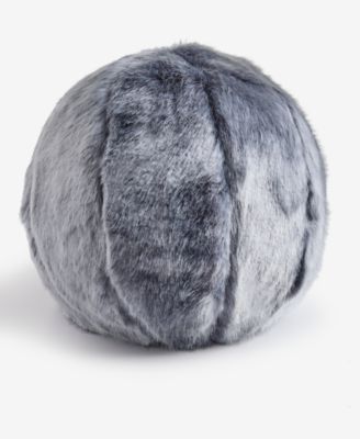 Lynx Faux Fur Decorative Pillow, 10" Round