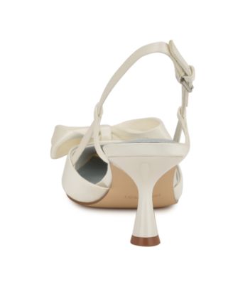 Women's Raska Bridal Pointy Toe Slingback Dress Pumps