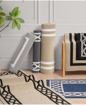 Christine Trellis Border Tufted Runner Rug, 30" x 120"