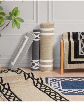 Christine Trellis Border Tufted Runner Rug, 30" x 144"