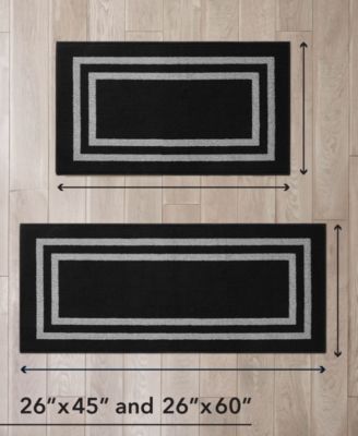 Double Line Border Tufted 2-Pc. Runner Rug Set