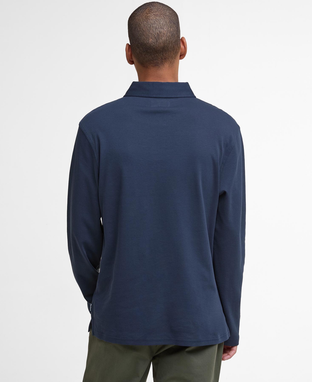 Barbour Long Sleeve Cornpatch Polo Shirt In Blue