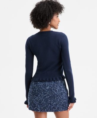 Women's Ruffle-Hem Cardigan, Macy's Exclusive
