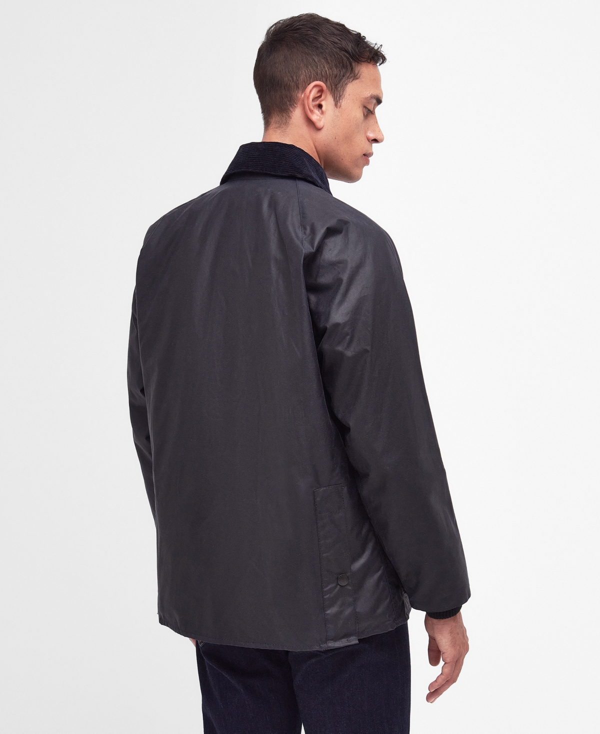 Barbour Bedale Water Resistant Waxed Cotton Jacket In Black