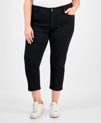 Plus Size Mid Rise Slim Straight Ankle Jeans, Macy's Exclusive