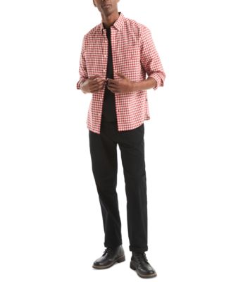 Men's Long Sleeve Check Button-Down Shirt