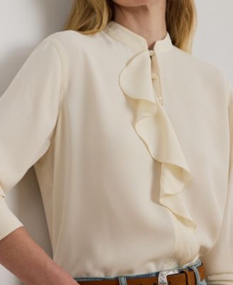 Women's Ruffle-Trimmed Georgette Tunic