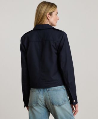 Women's Cropped Wool-Blend Twill Jacket