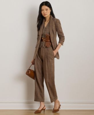 Lauren Ralph Lauren - Women's Glen Plaid Pleated Cropped Pants