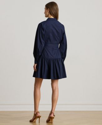 Women's Buckle-Trim Cotton-Blend Dress