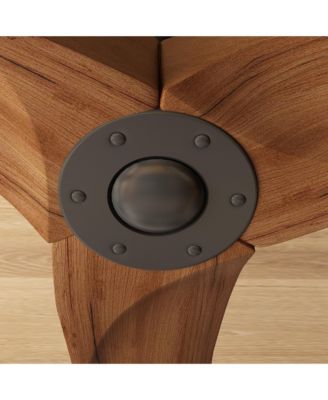 60-inch lampless ceiling fan, for indoor and outdoor, with remote control, reversible DC motor, wood noiseless