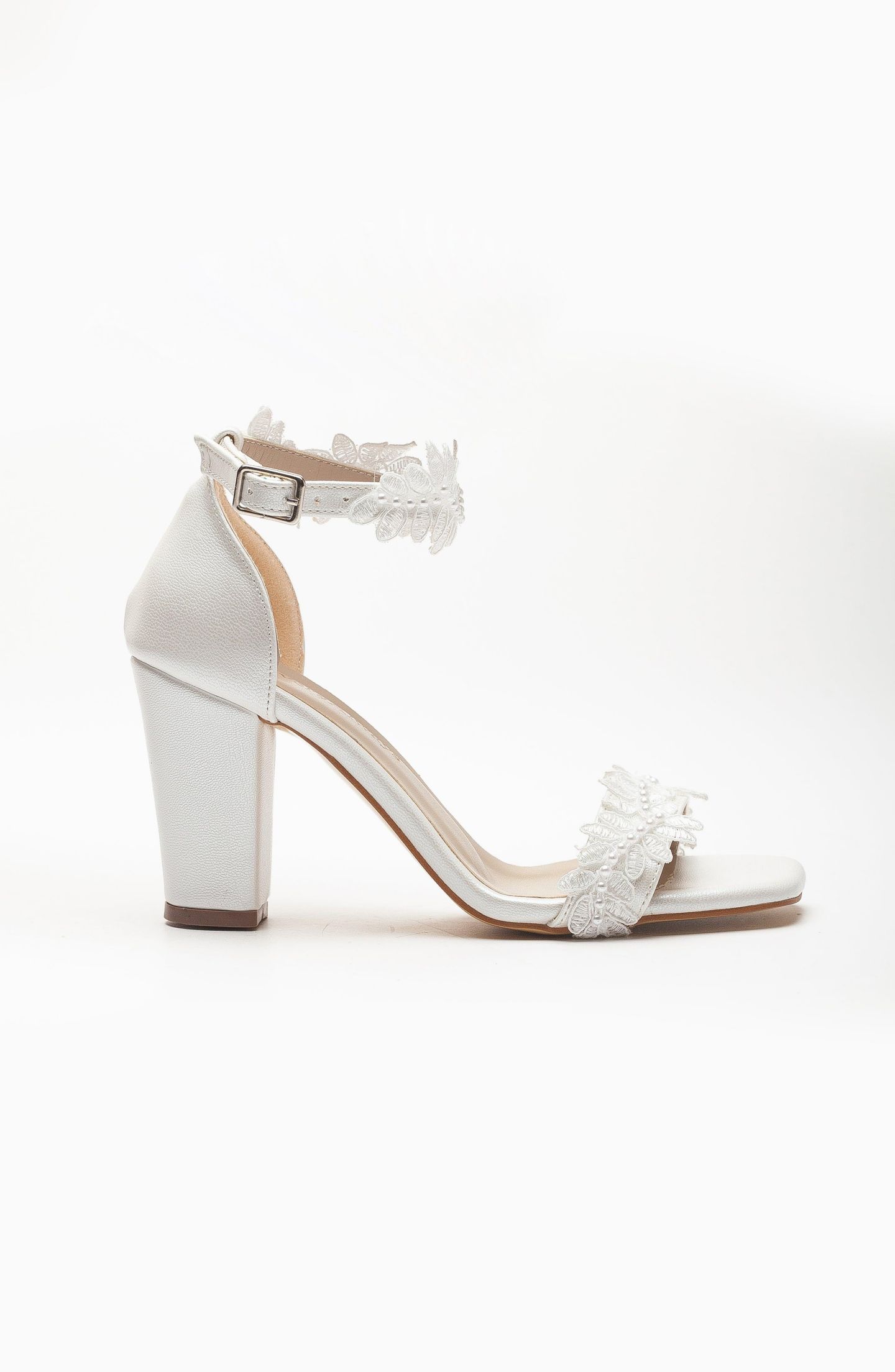 Женские сандалии Forever & Always Shoes Marlene Lace Bridal, цвет: Слоновая кость — фото 3