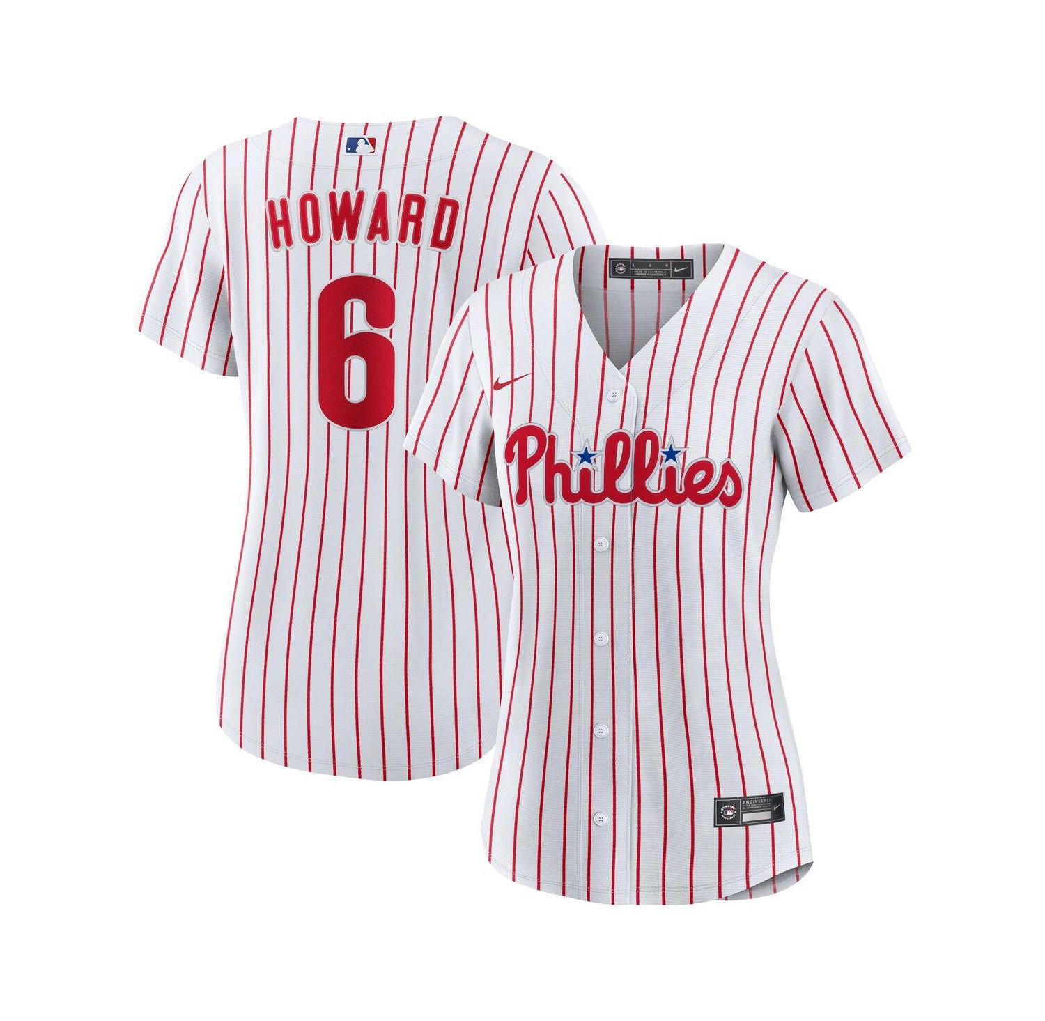 Women's Ryan Howard White Philadelphia Phillies Replica Jersey
