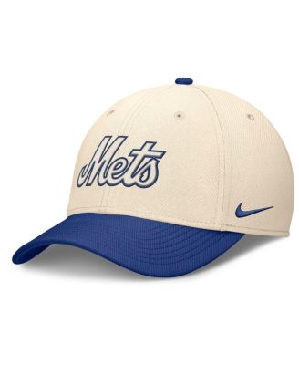 Nike - Men's Natural/Royal New York Mets Statement Rise Performance Flex Hat