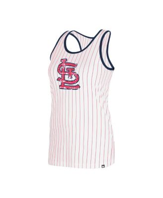 Women's White St. Louis Cardinals Gameday Pinstripe Tank Top
