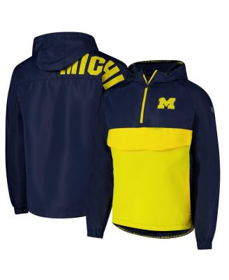 Colosseum - Men's Navy Michigan Wolverines Reloaded Anorak Half-Zip Jacket